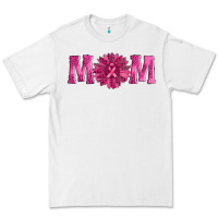 White breast cancer mom sunflower Premium Tee - AdoDesignShop