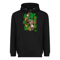 Black St. Patrick's day Donkey Heavyweight Hoodie - CowGirlArtShop