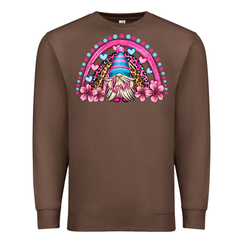 Valentine's Day Rainbow Gnome Olivia Premium Sweatshirt by OliviaCreatesArt | Teevron