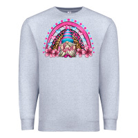 Heather Grey valentine's day rainbow gnome olivia Premium Sweatshirt - OliviaCreatesArt