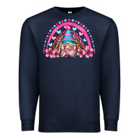 Navy valentine's day rainbow gnome olivia Premium Sweatshirt - OliviaCreatesArt