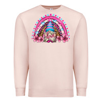 Pale Pink valentine's day rainbow gnome olivia Premium Sweatshirt - OliviaCreatesArt