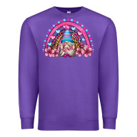Purple valentine's day rainbow gnome olivia Premium Sweatshirt - OliviaCreatesArt