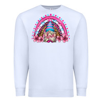White valentine's day rainbow gnome olivia Premium Sweatshirt - OliviaCreatesArt