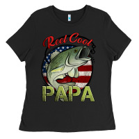 Black reel cool papa fishing Ladies Tee - Jasminsmagicworld