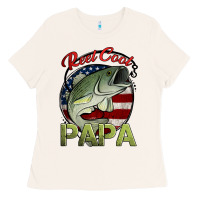 Bone reel cool papa fishing Ladies Tee - Jasminsmagicworld