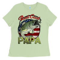 Matcha reel cool papa fishing Ladies Tee - Jasminsmagicworld