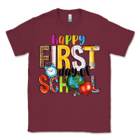 Burgundy happy first day of school Classic Tee - NancyCooperArtShop