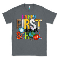 Charcoal Heather happy first day of school Classic Tee - NancyCooperArtShop