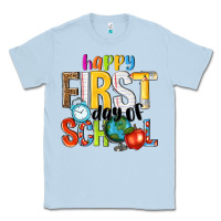 Dusty Blue happy first day of school Classic Tee - NancyCooperArtShop