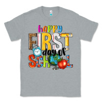 Heather Grey happy first day of school Classic Tee - NancyCooperArtShop