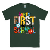 Sports Green happy first day of school Classic Tee - NancyCooperArtShop