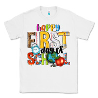 White happy first day of school Classic Tee - NancyCooperArtShop