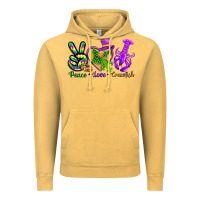 Vintage Mustard peace love crawfish Vintage Hoodie - NancyCooperArtShop