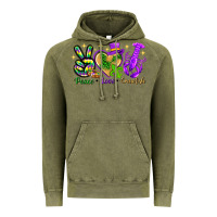 Vintage Olive peace love crawfish Vintage Hoodie - NancyCooperArtShop
