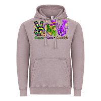 Vintage Zinc peace love crawfish Vintage Hoodie - NancyCooperArtShop