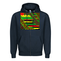 Navy juneteetnh brush Zipper Hoodie - TumblerDesignByShophia