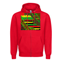 Red juneteetnh brush Zipper Hoodie - TumblerDesignByShophia