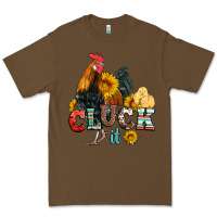 Cacao cluck it coop animals hen and chick aztec serape leopard Premium Tee - Artiststas
