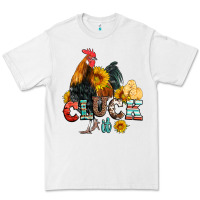 White cluck it coop animals hen and chick aztec serape leopard Premium Tee - Artiststas