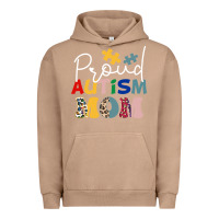 Pigment Burro Proud Autism Mom Leopard Pattern Design Autism Awa Urban Hoodie - CowhideDigitalArt