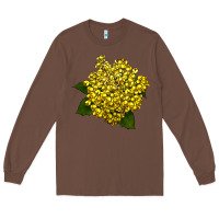 Chestnut Oregon Grape Flower Illustrations Long Sleeve Tee - LillyAllenDesigns