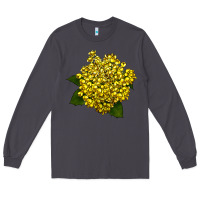Smoke Oregon Grape Flower Illustrations Long Sleeve Tee - LillyAllenDesigns
