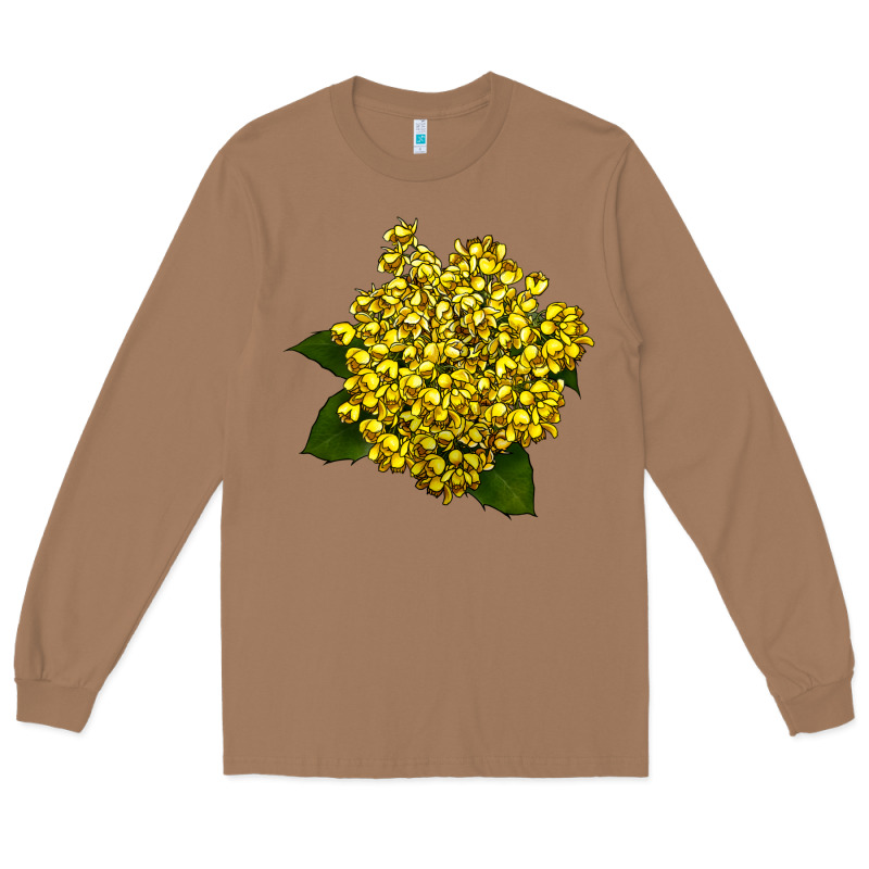 Oregon Grape Flower Illustrations Long Sleeve Tee by LillyAllenDesigns | Teevron