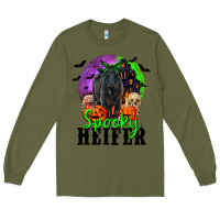 Army Green spooky heifer black angus Long Sleeve Tee - RanaPortraitStore
