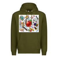 Army Green school elements tumbler Premium Hoodie - CowGirlArtShop