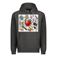 Charcoal Heather school elements tumbler Premium Hoodie - CowGirlArtShop