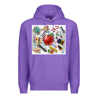 Purple school elements tumbler Premium Hoodie - CowGirlArtShop
