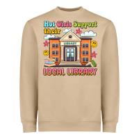 Mushroom hot girls support their local library Heavyweight Sweatshirt - Artiststas