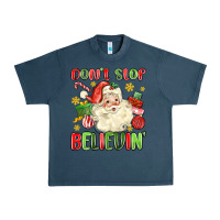 Midnight Navy don't stop believin' Urban Heavy Tee - MaliasSmallBusiness
