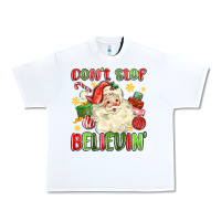 White don't stop believin' Urban Heavy Tee - MaliasSmallBusiness