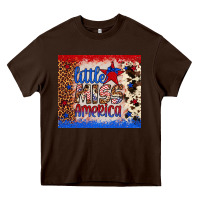Chocolate Brown little miss america Heavy Core Tee - Artiststas