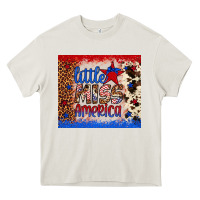 Cream little miss america Heavy Core Tee - Artiststas