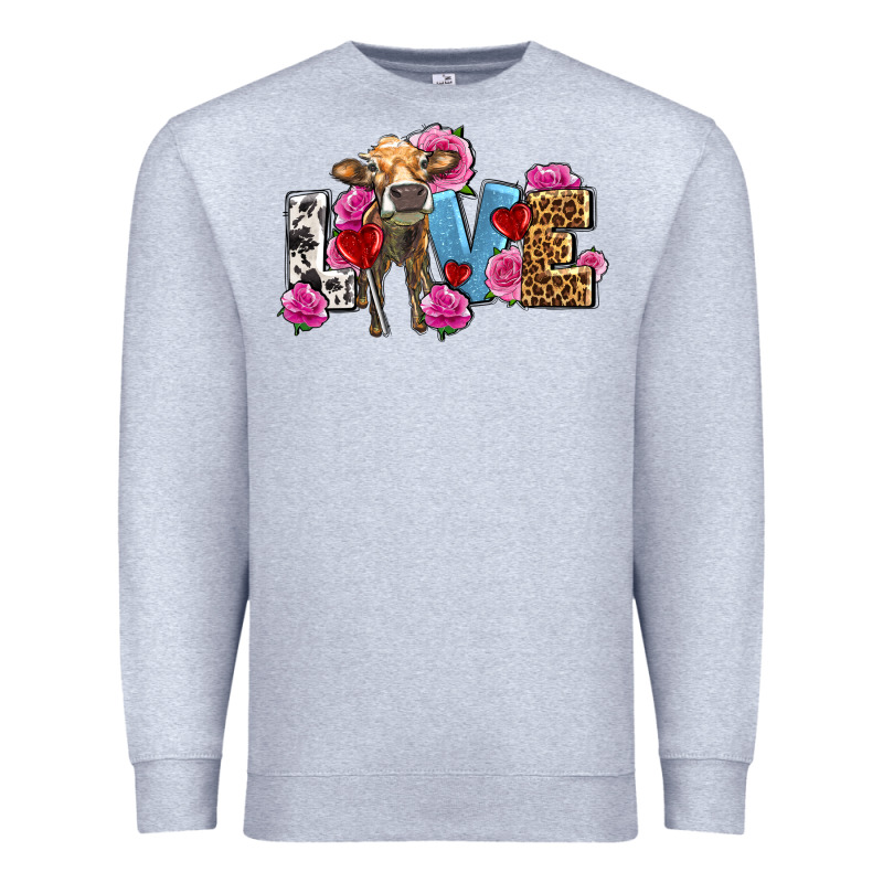 Love With Cow Olivia Premium Sweatshirt by OliviaCreatesArt | Teevron