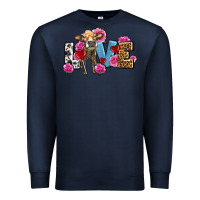 Navy love with cow olivia Premium Sweatshirt - OliviaCreatesArt