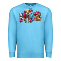 Ocean Blue love with cow olivia Premium Sweatshirt - OliviaCreatesArt