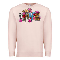 Pale Pink love with cow olivia Premium Sweatshirt - OliviaCreatesArt