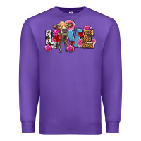Purple love with cow olivia Premium Sweatshirt - OliviaCreatesArt