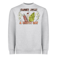 Heather Grey smoke away a sh tty day Heavyweight Sweatshirt - Artiststas