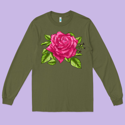 Perfume Delight Rose Long Sleeve Tee Designed By Lillyallendesigns