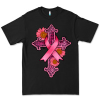 Black breast cancer cross Premium Tee - AdoDesignShop