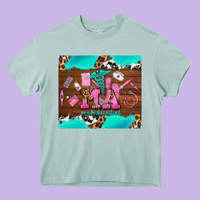 Ma Medical Assistant And Elements Heavy Core Tee Designed By Adodesignshop