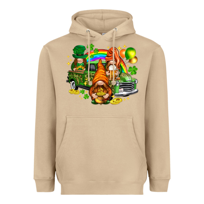 St. Patrick's Day Gnomies With Leopard Tumbler Heavyweight Hoodie by HowdyJamesFarm | Teevron