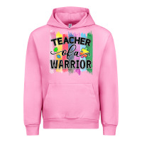 Fuchsia Pink Teacher of a warrior Urban Hoodie - CowhideDigitalArt