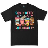 Black half teacher half coffee Premium Tee - JahusDesignShop