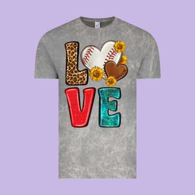 Western Love Baseball Vintage Tee Designed By Nancycooperartshop